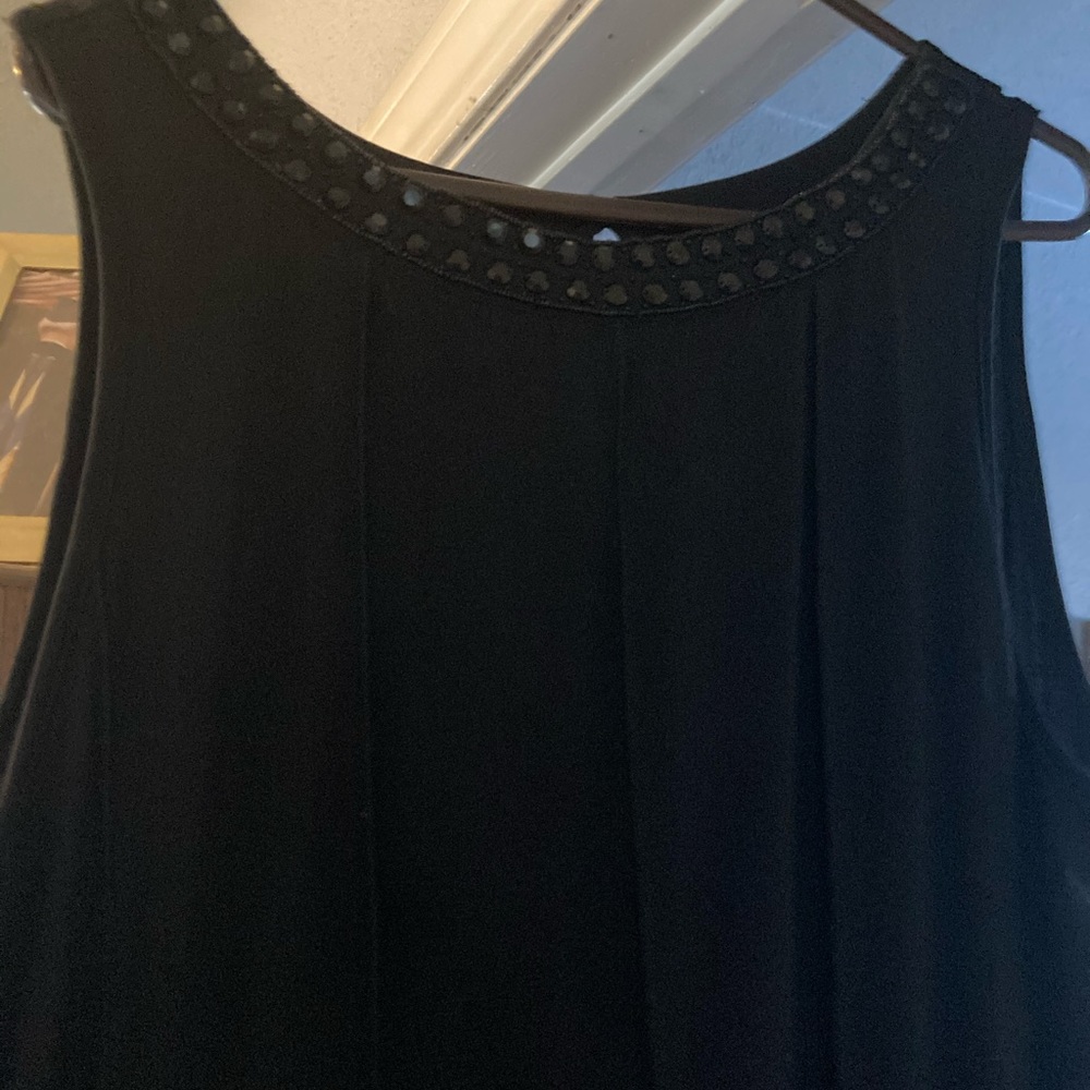 Black beaded knit dress